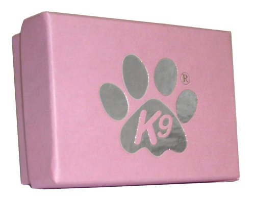 K9-Cherry-Glitter-Bone-Identity-Tag-Gift-Boxed-Silver-Nickel-And-Enamel