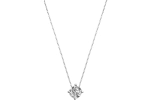 Bluespirit Collana da donna, Collezione B-CLASSIC, in argento 925 rodiato, zirconi, Idee Regalo - P.0100010204242