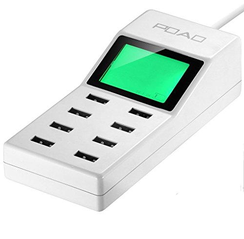 PAO 8 inteligentes Puertos USB con la sola pantalla multi-puerto del cargador para el iPhone de Apple  iPad  Samsung y M  s