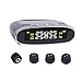 Produktbild LayOPO Solar TPMS, Reifendruckkontrollsystem TPMS, Kabelloser Solar-Autoreifendruckkontrollsensor Mit 4 Externen Sensoren, Alarmton Mit Großem Volumen Für Sicheres Fahren