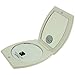 Pearl Compact Mirror With Swarovski Crystals, Rectangle Shaped, 5 x Magnification SC962