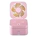 Produktbild Fan Luftbefeuchter mit Atmosphäre Lampe Büro tragbare Luftreinigung Luftbefeuchter Fan Mini Fan tragbarer Ventilator Geräuscharmer Betrieb Umweltfreundlich (Rosa)