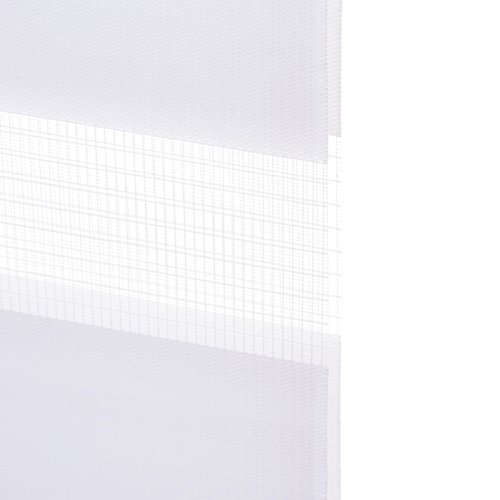 Doppelrollo verspannt weiss / Duorollo Rollo Klemmfix inkl Klemmträger: 60×150 (Gesamtbreite X Höhe in cm) / weitere Größen: 40 / 50 / 60 / 70 / 80 / 90 / 100 / 110 x 150 oder 210 cm - 3