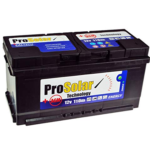 AGM 110 Ah Solar Batería SAI 12 V prosolar libre de mantenimiento en lugar de 150 Ah 140 Ah 100 Ah Gel