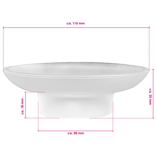 bremermann® Bad-Serie PIAZZA – Seifenschale, Seifenhalter aus Glas & Edelstahl - 4