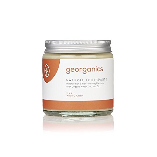 georganics Remineralizante Natural Aceite Coco Orgánico pasta dental blanqueadora 120ml - Rojo Mandarín
