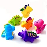 El paquete de juguetes de baño incluye: 6 paquetes de diferentes animales de dinosaurios squirty en diseños en varios colores brillantes.