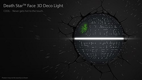 Star Wars Todesstern 3D Light FX LED Kinderlampe -Nachtlicht für kinder mit automatische Abschaltung und wandaufkleber – Death Star - 4