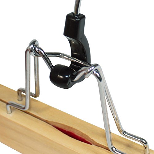 10x Hosenspanner Kleiderbügel Klemmbügel Hosenhalter Hosenbügel Holz Hosen - 2