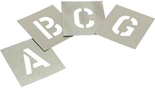 Advanced Atb Set Zinc Stencils Letters 4.In [Pack of 1] --