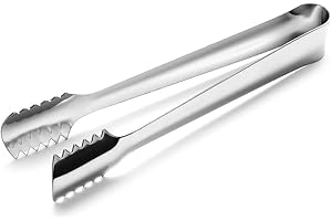 Forgast Pinces de cuisine en acier inoxydable | Longueur 16,5 cm | Pincettes décoratives | Pinces à glaçons | Pinces pour mariages, fêtes, buffets, barbecues, pique-niques