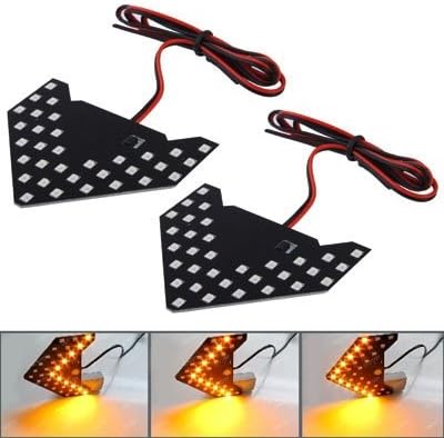 FINE QUALITY Light Bulb, Universal Amber Sequential Blue 33 LED 3528 SMD Arrows Light for Car Side Mirror Turn Signal ,GISION ( SKU : S-cms-0160y )