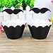 Produktbild Set Cake Decoration - Cupcake Per Wedding Cup Cake Pers Decoration Bride Groom Black Moustache 24pcs Set - Groom Cake Topper Star Dress Rainbow Birthday Funny Cake Topper Cake Birthday Bi