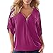 Produktbild ABsoar Frauen Bluse Plus Größe Shirt Damen Halbe Hülsen Blusen Hemd Solid Beiläufige Pullover OL Arbeit Top T-Shirt Oberseite S~5XL