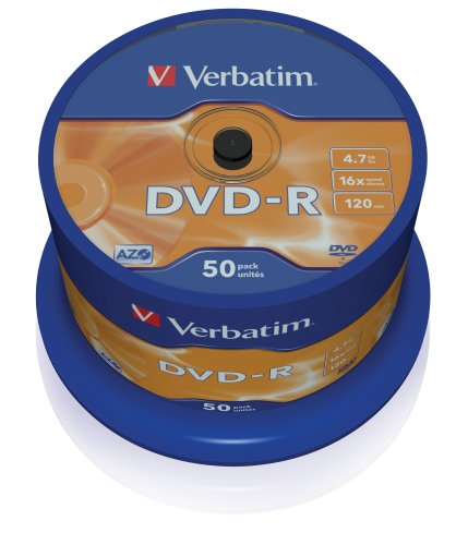 Verbatim DVD-R 16x Speed 4,7GB 50er Spindel DVD-Rohlinge - 2