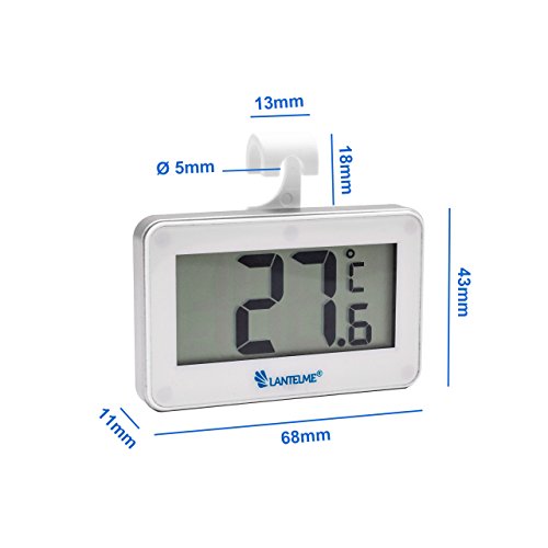 Lantelme 5952 Digital Autothermometer weiss – Auto Innen Thermometer Temperaturanzeige -20 bis + 60 °C - 4