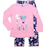 Angenehm zu Tragen Peppa Wutz Schlafanzug Mädchen Pyjama Peppa Pig Lang (Blau-Rosa, 98)