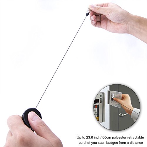 Retractable Badge Holder  Juego de 6 Lanyard Porta-llaveros con correa de cuello de lanyard para tarjetas clave y tarjetas de identificaci  n  21    6 colores