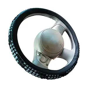 CS GLARE Microfiber Leather Car Steering Wheel Cover Universal Medium Anti Slip Steering Grip Cover