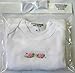 Sarah SherringtonDesigns Short Sleeved White Cotton Unisex Baby Vest with Hand Embroidered Pink Sheep Motif on Front and Back Short Sleeve Bodysuit White 3-6 Months
