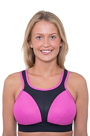 Pink-Black High Impact Sports Bra Non Wired Plus Size