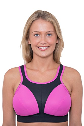 GemmPink-Black High Impact Sports Bra Non Wired Plus Size Large Bosom Bra