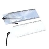  6 Piezas Marcador Regla De Aumento Fresnel Lentes 3x Lámina Lupa