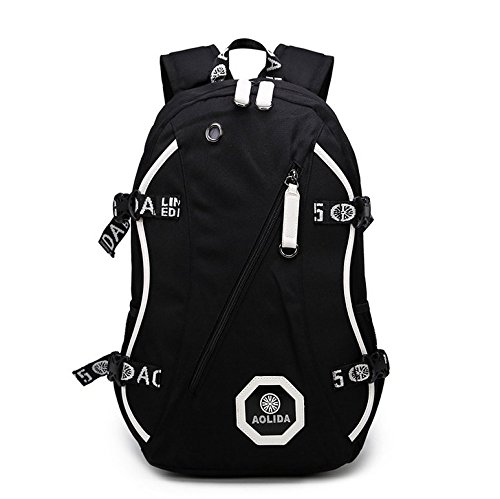 # 8801 Neues Modell 8-shape Oxford Rucksack 53,3 cm Rucksack Laptop Rucksack für 33 cm 35,6 cm 39,6 cm Notebook Rucksack für Herren schwarz schwarz
