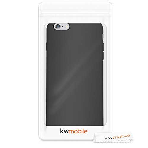 kwmobile Funda para Apple iPhone 6 Plus   6S Plus - Carcasa de  TPU  para tel  fono m  vil - Cover  Trasero  en  Negro Mate 