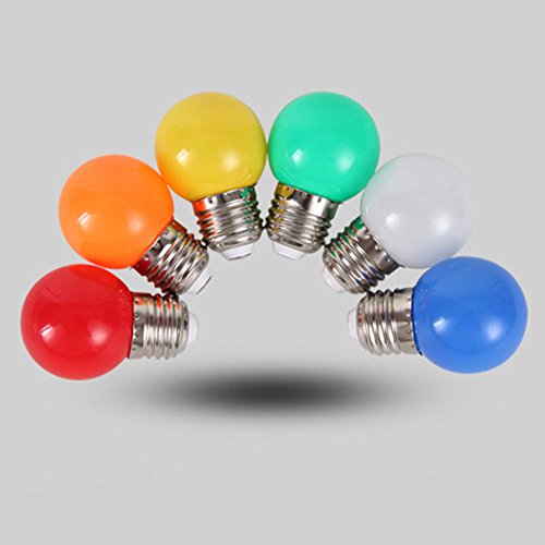 Janecrafts 1 Stück 3 Watt E27 LED Tropfenlampe Glühlampefür Biergartenlichterkette Bunt - 6