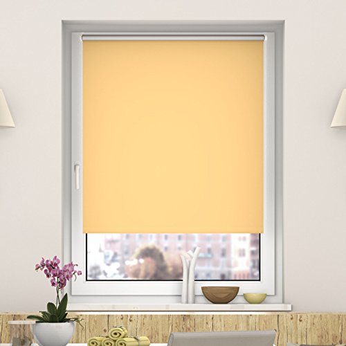 KlemmFix Verdunkelungsrollo - 65 x 150 cm GELB (inkl. Klemmhalter)