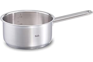 Fissler Viseo Tegame in acciaio inox 1.4 L, 16 cm, senza coperchio, con scala di misurazione all'interno, per fornelli a induzione