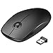 Produktbild VicTsing Kabellose Mini Maus mit 2.4GHz Nano USB Empfänger, 1600dpi Wireless Mouse 4 Tasten ,tragbar und schlank, geräuschloses Klicken, Optische Mäuse für Mac | Windows7/8/10/XP/Vista7/8/Linux PC Computer | Laptop | Notebook | Office -Schwarz