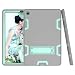 Produktbild HONGWEI Hülle kompatibel für Samsung Galaxy Tab S5e 10.5 inch SM-T720 SM-T725,Hochwertiges PU Leder Case Schutzhülle - mit Automatischem Schlaf Funktion und Standfunktion Grau+Aqua