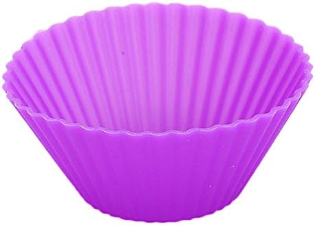 Gaosaili Reusable Nostick Cake Baking Silicone Cupcake Molds 12pcs Color Random