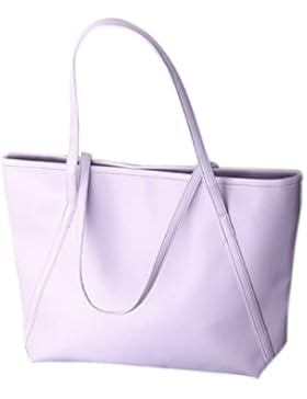 Damen Shopper klassisch PU Leder Tragetasche Schultertasche - Ularmo