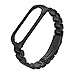 Produktbild Altsommer Ultradünn Edelstahl Armband für Xiaomi Mi Band 3 Armband Edelstahl-Ketten-Art-Armband-intelligente Elegantes Verbindungsglied aus Edelstahl Armband für Damen Herren (Schwarz)