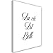 Produktbild Feeby Frames. Wandbild - 1 Teilig - 50x70 cm, Leinwand Bild Leinwandbilder Bilder Wandbilder Kunstdruck, LA VIE EST BELLE, BESCHRIFTUNGEN, SCHWARZ UND WEIß