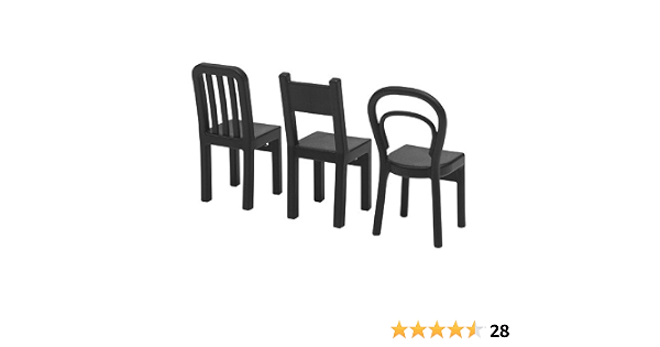 Ikea - Fjantig, ganci a forma di sedia, neri, 12 x 6 cm, 3 pezzi : Amazon.it:  Casa e cucina