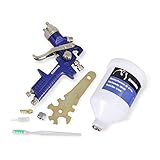 Arbeitsdruck: 45-57 PSI FLYN HVLP Spritzpistole Lackierpistole Sprühpistole Druckluftpistole Farbspritzpistole Set mit 1,7mm Düse