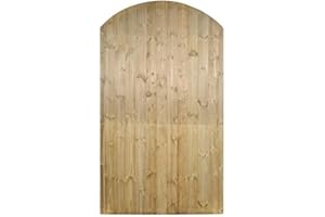 FENCING & GATES Castle Wooden Gates Bow Top 750mm W x 1800mm H x 42mm thick Tongue Groove arch arched single wood timber CA40