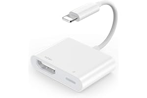 AGEEMY Lightning HDMI Adapter für iPhone, 1080P Digital AV Adapter, Video & Audio Sync, Bildschirm Spiegelung, Weiß, 1 Count