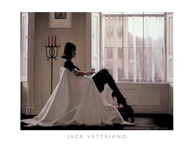 artrepublic.com In Thoughts Of You Art Print, 12.01 x 15.75 in, Contemporary, Portrait, Oil on Canvas