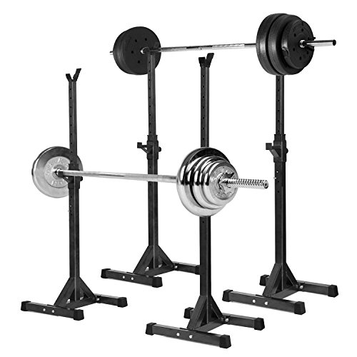 FEMOR kniebeugen Hantelablage Hantelständer Set für Langhantel, zum Bankdrücken,höhenverstellbar, rutschfest - 8