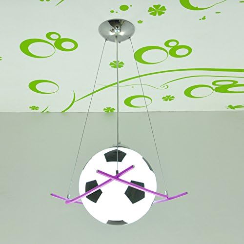 HEYUN&amp; LED lights girl boys basketball soccer sucking chandeliers cartoon lights children bedroom lighting bedroom lights E27 ( Color : Black )