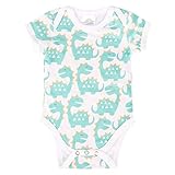 ✿Bodysuit mit kurzen Ärmeln aus weichem und leichtem Baumwollgewebe, das die empfindliche zarte Haut des Babys schont.