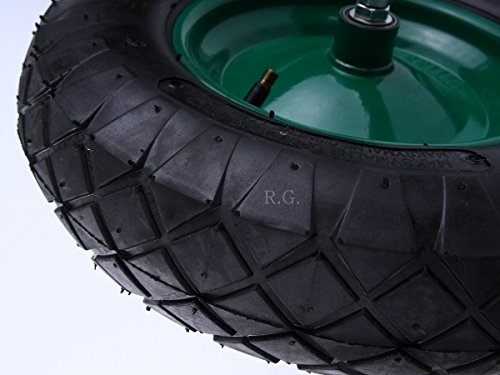 Schubkarrenrad Schubkarre Rad Räder Ersatzrad Luftrad Felge grün 4.00-8 4PR - 3