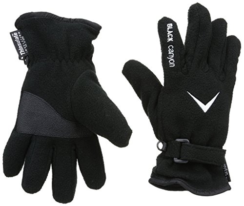 Black Canyon Fleece Gloves with Thinsulate Filling - Black, XL