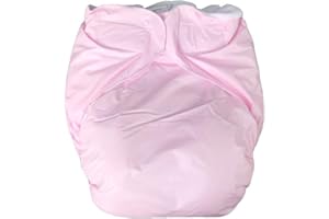 Haian - Pañales de PVC con velcro para adultos rosa rosa pastel Talla:XL-XXL