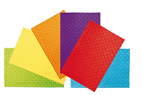 Villa D'Este Home 2301587 6er Set Platzdeckchen aus PVC, bunt